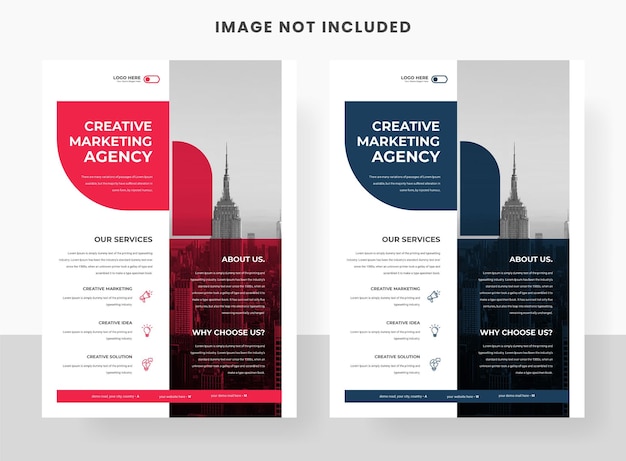 Corporate business flyer or brochure cover template design
