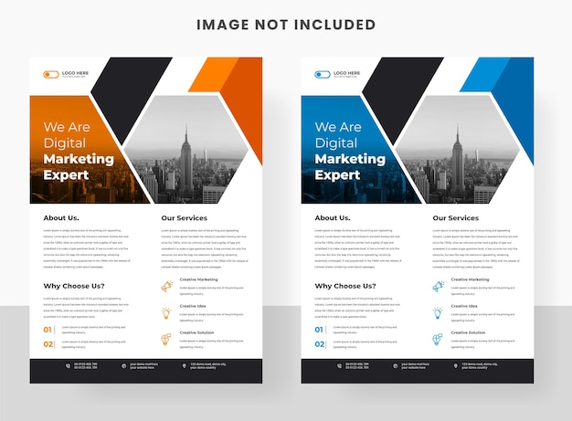 Corporate business flyer or brochure cover template design