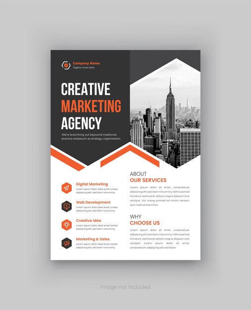 Corporate business flyer Brochure design annual report poster flyer in A4 promotion advertise