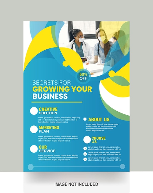 Vector corporate business flyer design banner poster background template