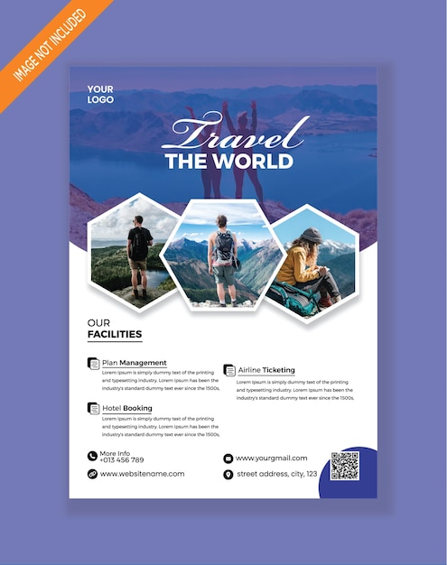 Corporate business flyer design and brochure cover page template eps