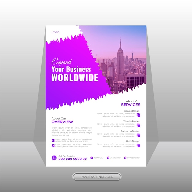 Corporate business flyer design and brochure cover page template