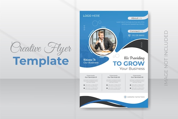 Corporate business flyer design or brochure cover template