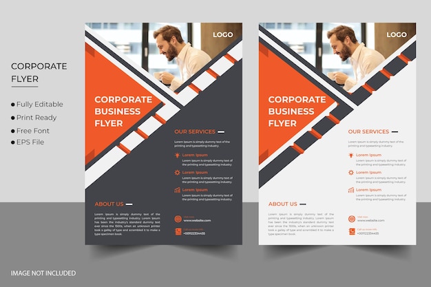 Vector corporate business flyer design and brochure cover template