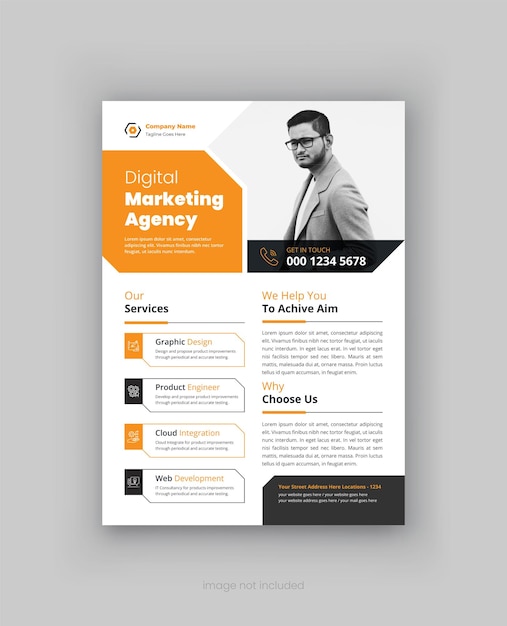 Corporate business flyer design brochure design annual report poster promotion advertise