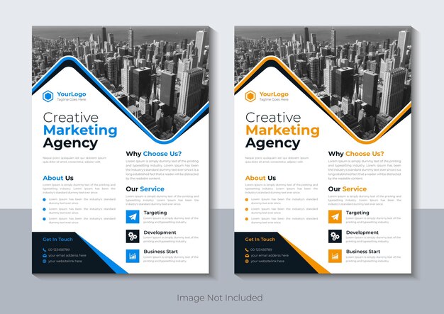 Corporate business flyer design creative marketing flyer template