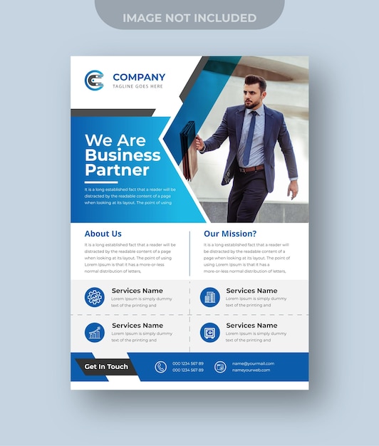 Corporate business flyer design digital marketing agency premium vector