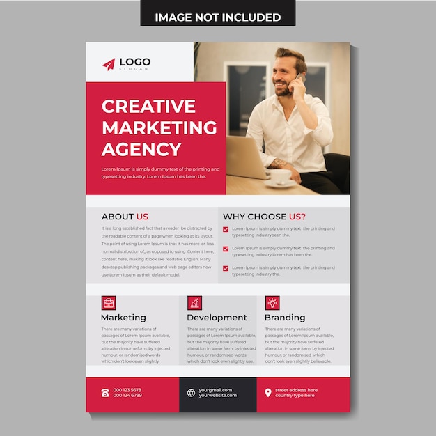 Corporate Business Flyer Design Free Vector