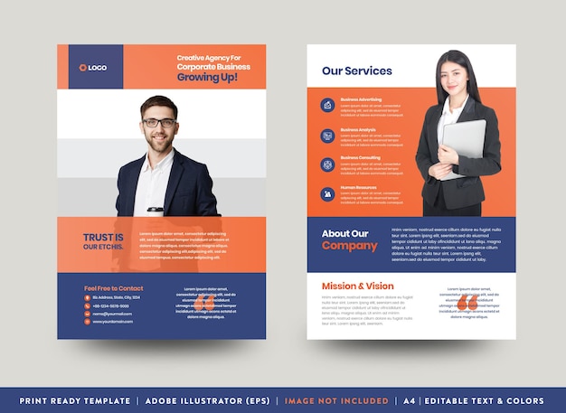 corporate business flyer design or handout