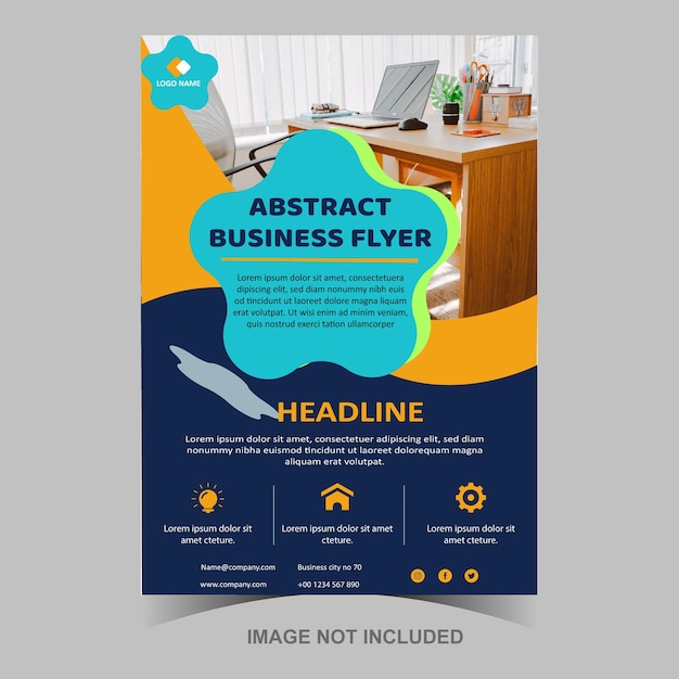 Vector corporate business flyer design modern vector template