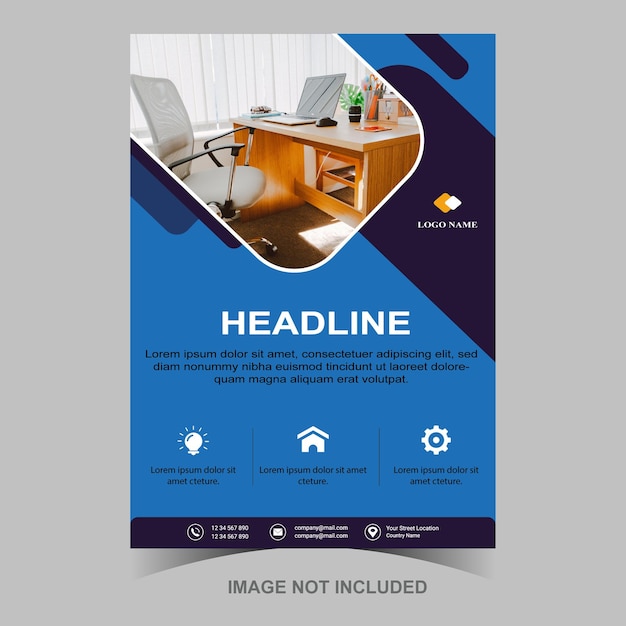corporate business flyer design modern vector template
