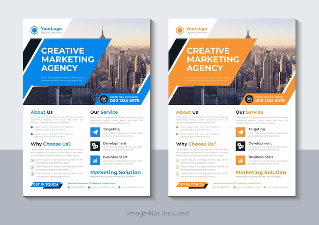 Corporate business flyer design multipurpose flyer template