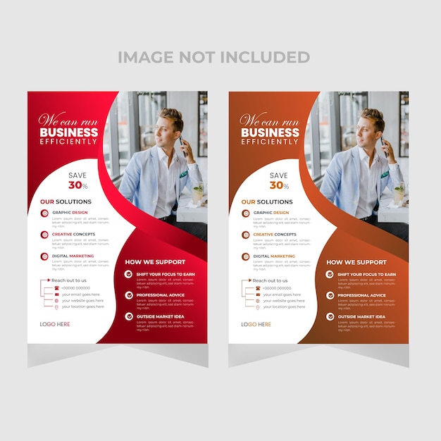 corporate business flyer design red lyer design template