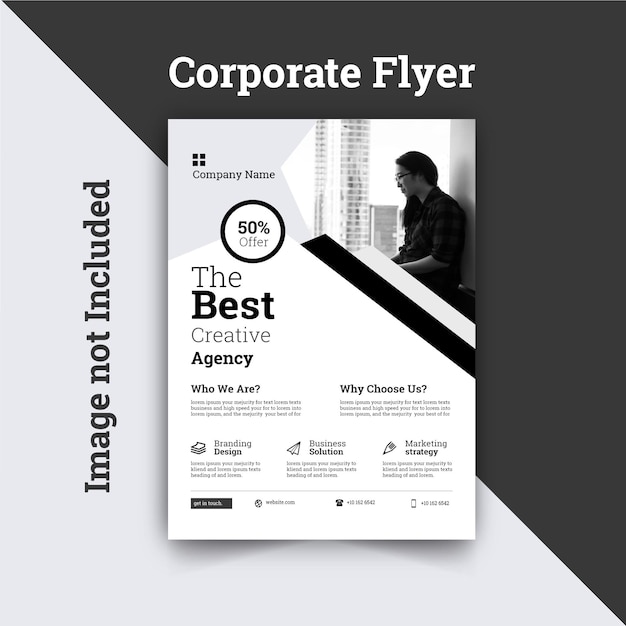 Vector corporate business flyer design template for an agency company