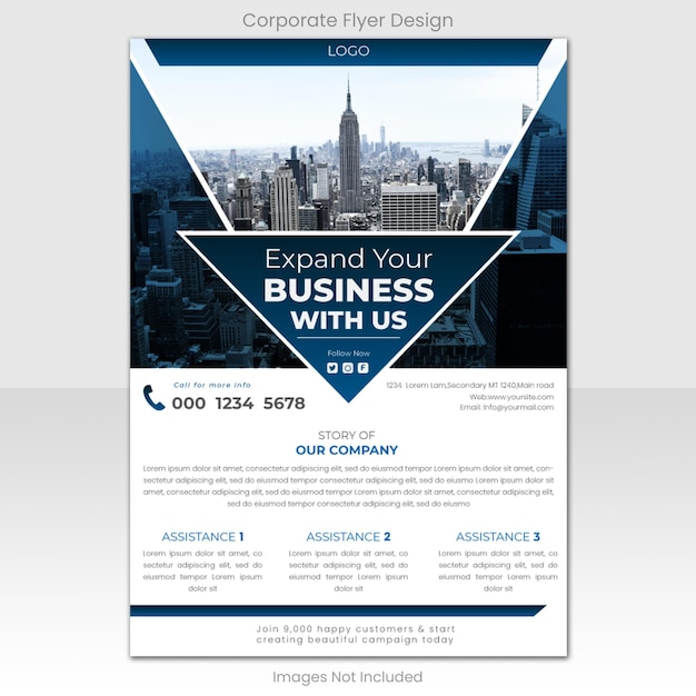 Vector corporate business flyer design template or brochure cover design template