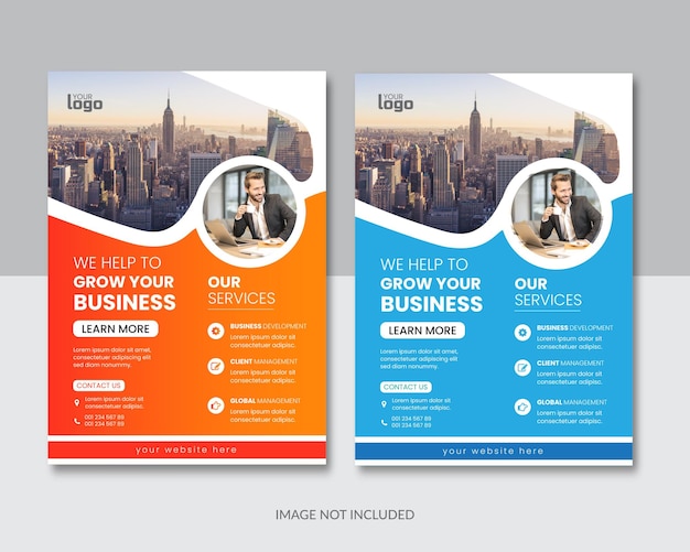 Corporate business flyer design template editable file