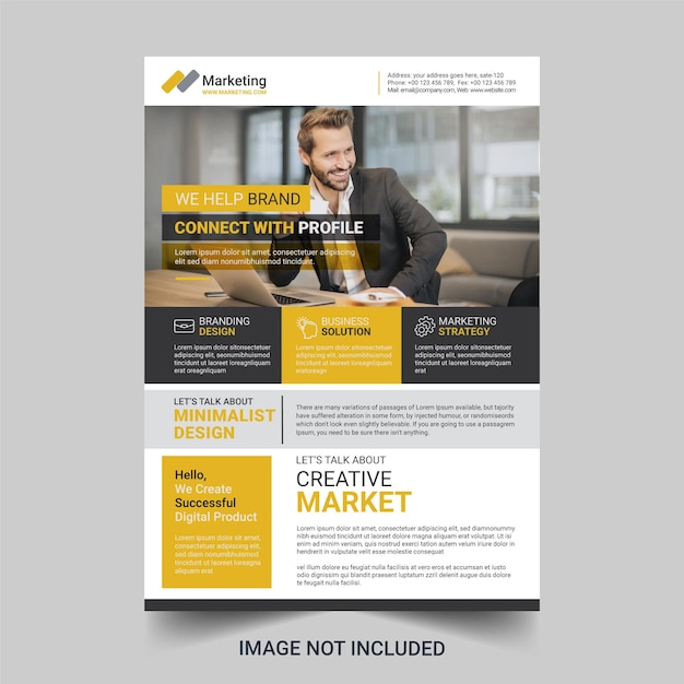 Corporate Business Flyer Design Template Free Vector