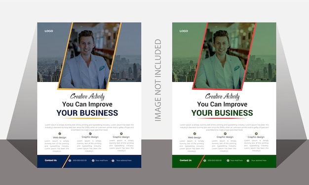 corporate business flyer design template