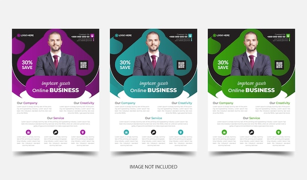 corporate business flyer design template