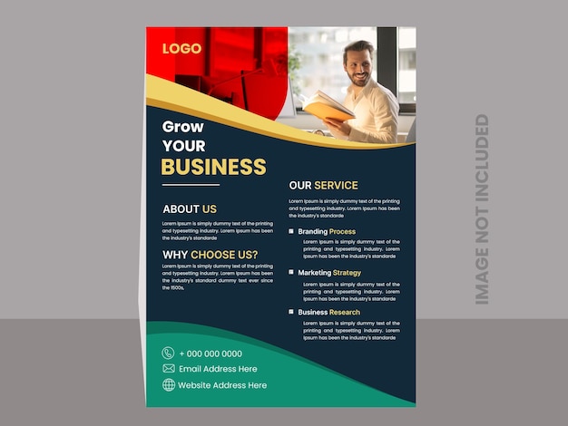 Corporate business flyer design template