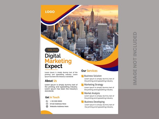 Corporate business flyer design template