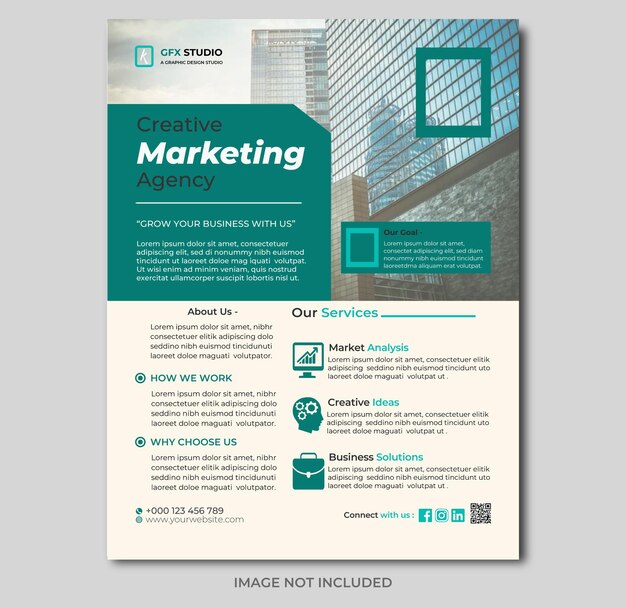 corporate business flyer design template