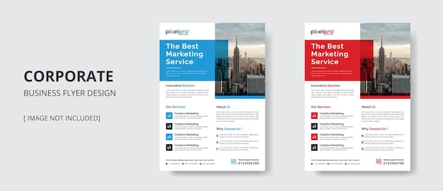 Vector corporate business flyer design template