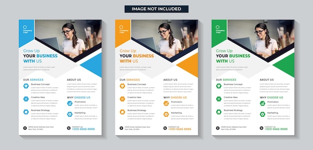 Corporate business flyer design template.