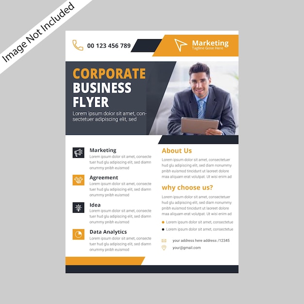 Corporate business flyer design template