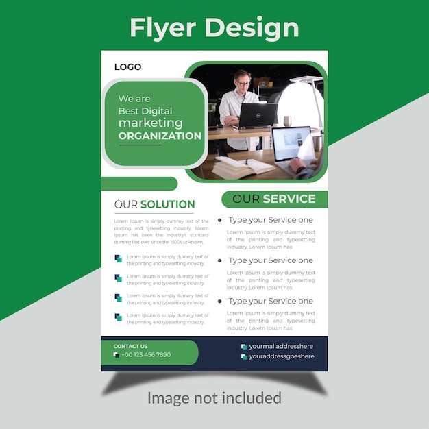 Vector corporate business flyer design template