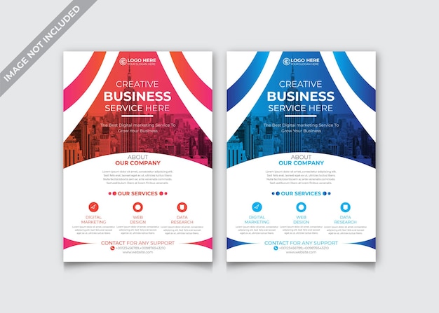 Шаблон дизайна корпоративного бизнес-Flyer
