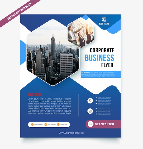 Corporate business flyer design template