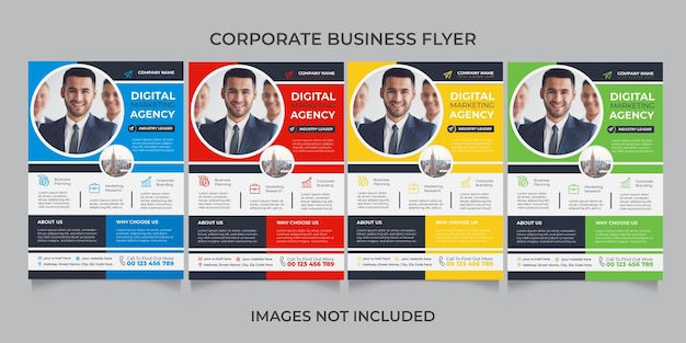 Corporate business flyer design template