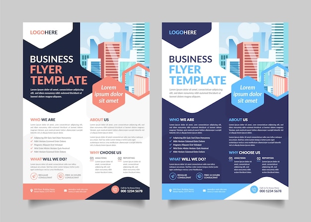 Corporate business flyer design template