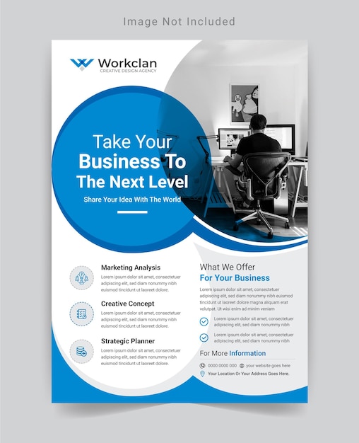 Vector corporate business flyer design template.