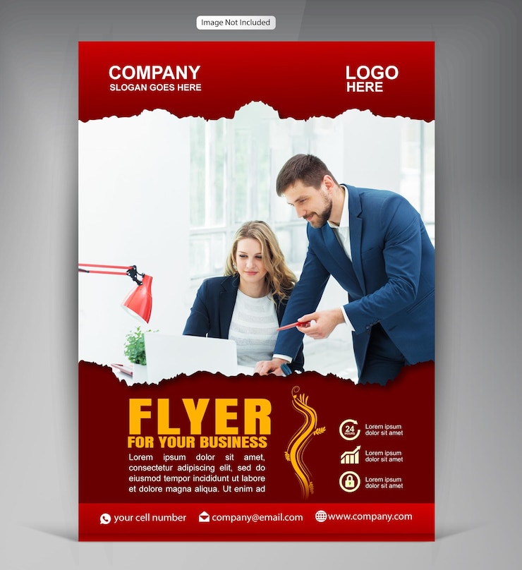 Vector corporate business flyer design template