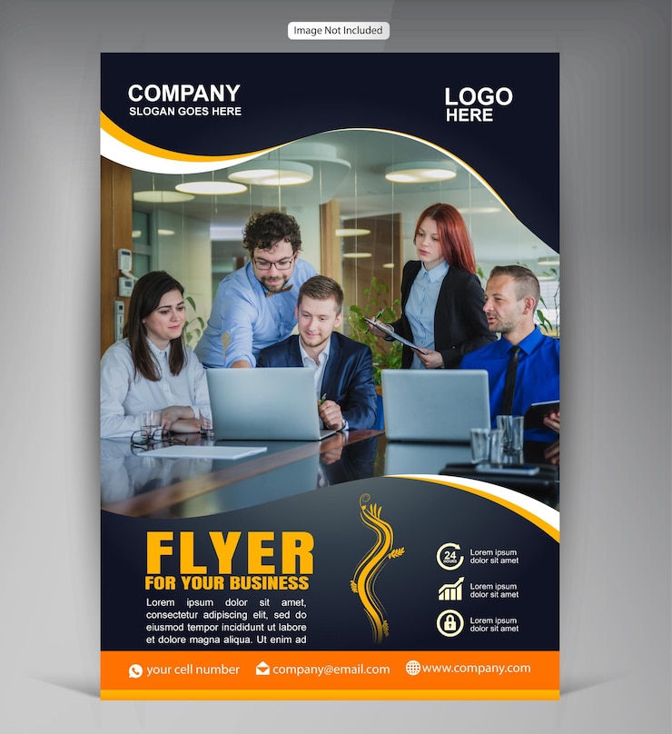 Vector corporate business flyer design template