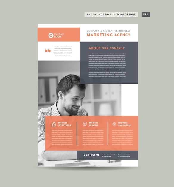 ベクトル 企業のビジネスチラシのデザイン