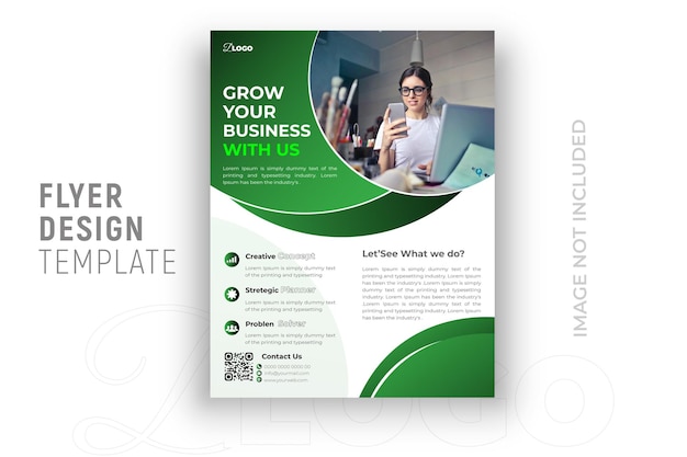 Corporate business flyer and digital marketing agency or sleek a4 design template