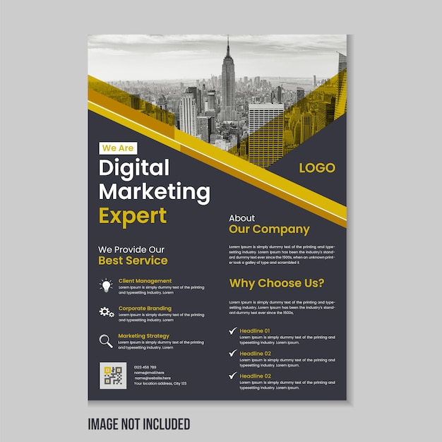 Vector corporate business flyer flyer cover design digital marketing flyer business brochure template