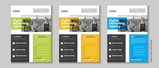 Corporate business flyer flyer cover design digital marketing flyer business brochure template