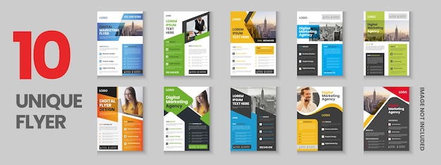 Vector corporate business flyer flyer cover design digital marketing flyer business brochure template