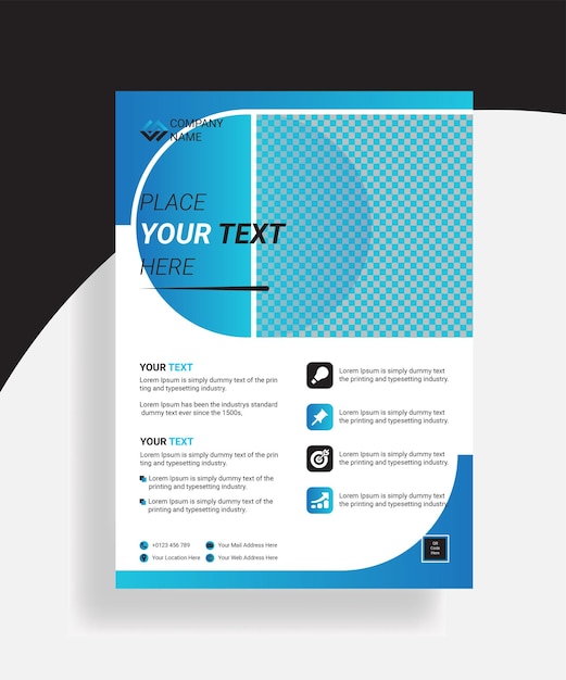 Corporate business flyer layout Modern flier template design for business