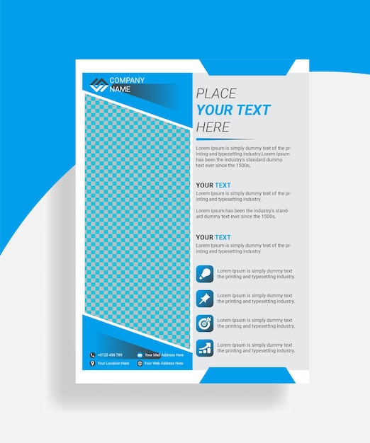 Vettore layout del volantino aziendale design moderno del modello di volantino per le aziende