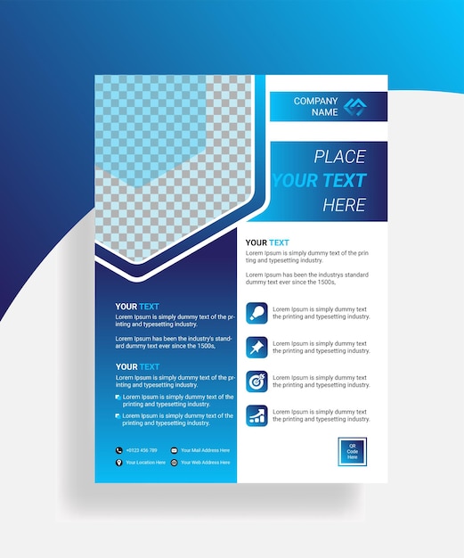 Corporate business flyer layout modern flier template design for business