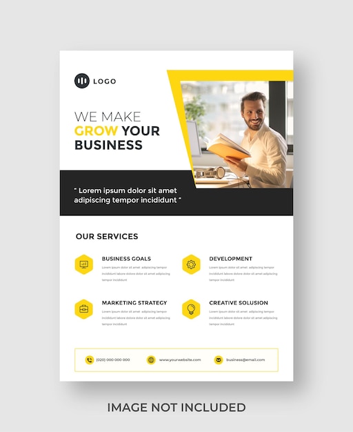Corporate business flyer layout template in A4 size Modern brochure cover design