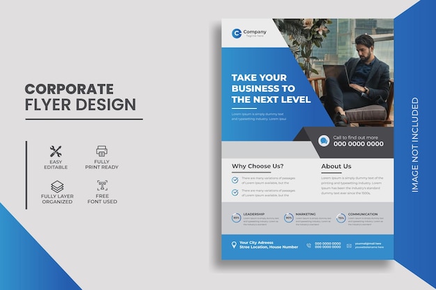 Corporate business flyer marketing flyer design template