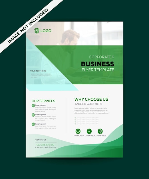 Corporate business flyer ontwerp