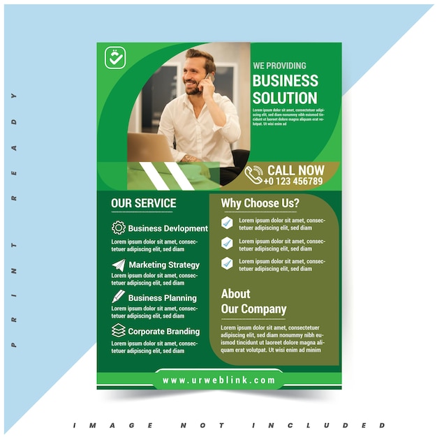 Corporate Business Flyer-ontwerpsjabloon voor uw bedrijf Gemakkelijk om elk bestand aan te passen