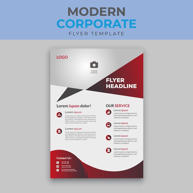 Corporate business flyer poster brochure design layout background, vector template in a4 size vector